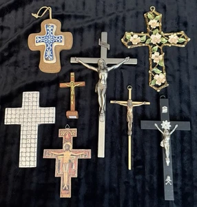 Vintage Religious/Christian Crosses Mixed Lot of 8 - Picture 1 of 17