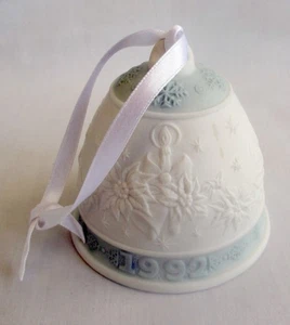 1992 Lladro Sammler Glocke Weihnachtsschmuck Winterszene Weihnachtsstern Kerzen - Bild 1 von 5