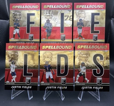 Justin Fields 2022 Donruss Elite Spellbound Red Parallel Full Complete Set /99 - Image 1 of 4