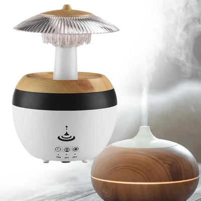 Raindrop Humidifier with Colorful Atmosphere Light for Household Living Room - Image 1 of 4