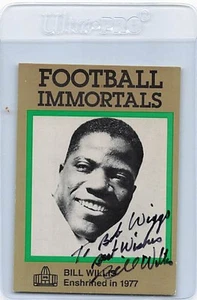 1985-88 Football Immortals #126 Bill Willis Auto firmata *L1451 - Foto 1 di 2