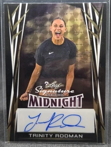 TRINITY RODMAN 2025 LEAF SIGNATURE SERIES MIDNIGHT GOLD VINYL AUTO 1/1 USWNT - Picture 1 of 2