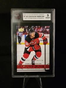 Dawson Mercer Tribute Young Gun Rookie Gold Stockpile UD 21 22 KSA Graded 9 mint - Picture 1 of 2