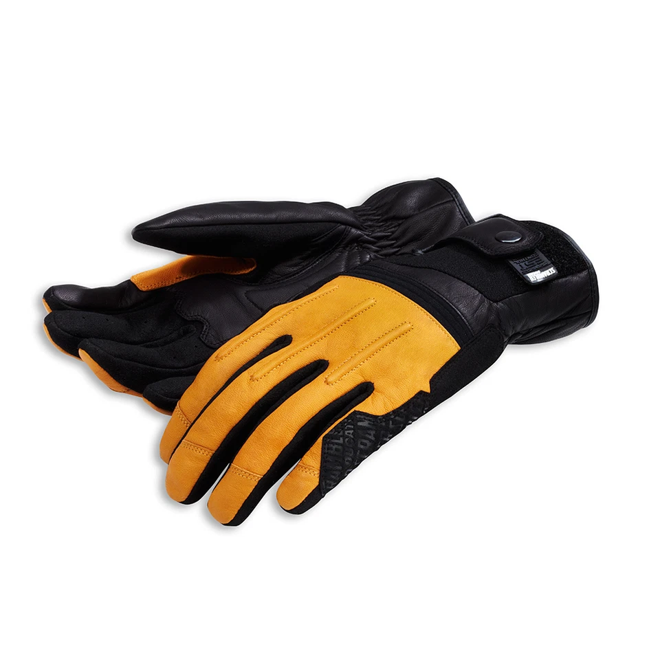 Ducati Scrambler Street Master Leather Gloves Yellow New - Image 1 of 1
