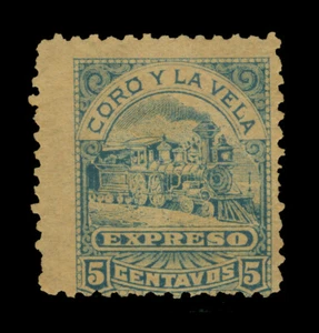 VENEZUELA 1898  Local Post "Coro Y La Vela" Express Railway - Locomotive 5c blue - Picture 1 of 2