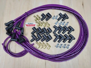 Ton's 90 8mm Universal Spark Plug Wire Kit Set 8 cylinder v8 Socket / HEI purple - Picture 1 of 1