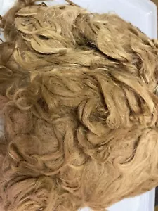 Natural Suri Alpaca Fiber Wool Brown Unwashed Spinning Felt Craft Free Ship 1 Lb - Picture 1 of 3