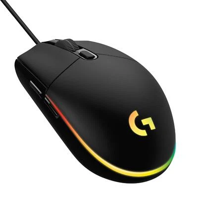 	Logitech G203 Wired Gaming Mouse 8000 DPI Rainbow Optical Effect  RGB- Black	 - Image 1 of 4