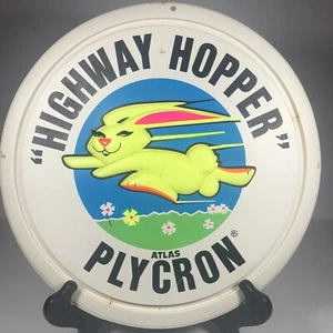 Vintage 1960's Atlas Plycron Highway Hopper Plastic Neon Ad Gas Station Sign - Picture 1 of 12