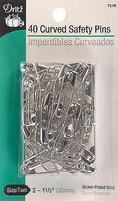 Dritz Safety Pins Curved Size 2 Nickel 40pc