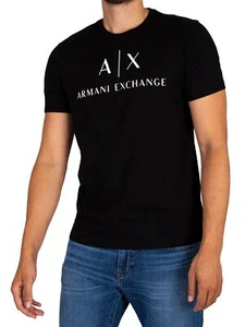Armani Exchange Men's Printed Logo T-Shirt, Black - Picture 1 of 5