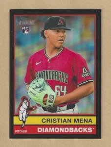2025 Topps Heritage CRISTIAN MENA #134 Black Chrome Refractor #'d 71/76 RC - Picture 1 of 2