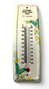Metal Vintage Advertising Thermometer GGB Berks Federal Credit Union Reading, PA - Picture 1 of 6