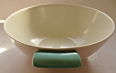 Poole Twin Tone 2 handled Bowl - Light Blue and Cream - Image 1 of 3