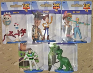 BOGO GRATIS! DISNEY TOY STORY 4 FIGURAS PASTEL TOPPERS WOODY BUZZ FORKY REX BO PEEP! - Imagen 1 de 13