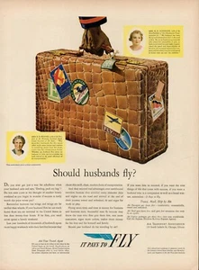 1939 Airlines Airplanes Pays to Fly Should Husband Fly? World Vintage Print Ad - Picture 1 of 8