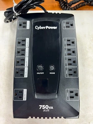 👀 CYBERPOWER 750 VA AVR POWER SUPPLY 12 OUTLET AVRG750LCD - Image 1 of 4
