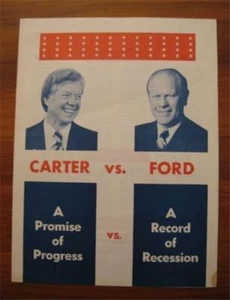 Jimmy Carter vs Gerald Ford Politial Presidential Campaign Pamphlet AS IS (O) - Picture 1 of 7