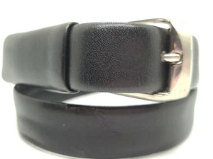 MOD DEP Made In Italy Kids' Boys' Black Soft Leather Dress Belt 24 - Picture 1 of 7