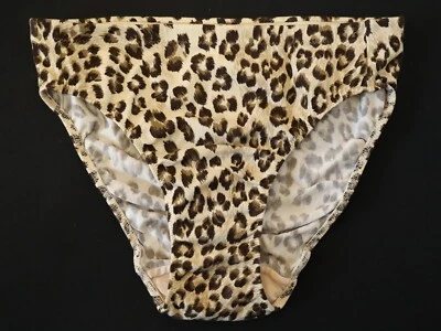 NEW Victoria's Secret VINTAGE Y2K 90s Silky Spandex Leopard Bikini Panty MEDIUM - Image 1 of 4