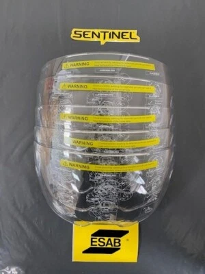 Genuine ESAB Sentinel A50 / A60 Front Cover Lens - Clear (Pack 5) + FREE P&P
