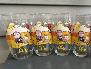 McDonald's Camp Snoopy Glasses Set of 4 All The Same Civilization is Overrated - Picture 1 of 7