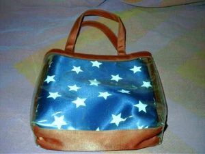 Vintage Bath & Body Americana Patriotic Flag Stars Handbag Tote 2 Pc.  - Picture 1 of 8