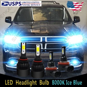For Dodge Durango 2014 2015 - Combo Front LED Headlights + Fog Lights Bulbs C9L - Picture 1 of 12