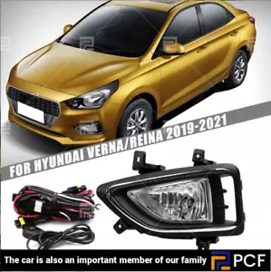 For Hyundai REINA VERNA 2017-2021 Front Fog Lamp Kit w/Bulb Switch Cable Bezel - Bild 1 von 8