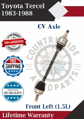 New OE Front Left CV Axle For 1983-1988 Toyota Tercel 1.5L Lifetime Warranty - Image 1 of 4
