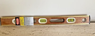 NOS Sand’s Pro 24" Mahogany Brass Bound Mason Level NEW in Plastic No. 12AB-24 - Image 1 of 4