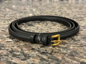 Prada Black Saffiano Leather Women's Belt 110 / 44 DNP050-2 - VWG 338632 - Picture 1 of 5