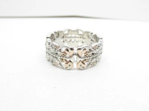 Clogau Gold Silver & 9ct Rose Gold Kensington Ring size N - Picture 1 of 7