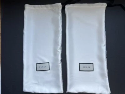 Пара Gucci размер обуви мешок для пыли 17 «x 8» кремовый белый и черный подлинный - Изображение 1 из 4