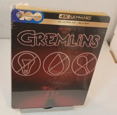 Gremlins Steelbook (4K/Blu-ray, EU Import, REGION FREE) NEW (Sealed)-Box S&H - Image 1 of 4