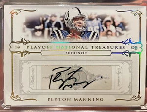 Peyton Manning 2007 Playoff National Treasures Gold Autograph # 6/18 Colts Pop-1 - Picture 1 of 14
