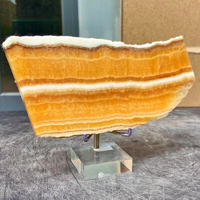 1.47LB   Natural yellow calcite flakes mineral polished crystal energy therapy - Image 1 of 4