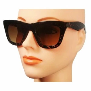 NWT Fashion Cat Eye Sunglasses Dena Vintage Thick Square Frame Smoke Lens - Picture 1 of 17