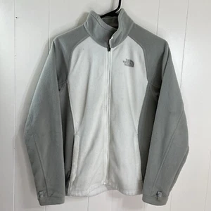 The North Face Fleece Jacket Womens Medium White Gray Zip Up *PLEASE READ* - Picture 1 of 22