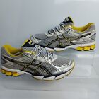Asics Gt 1000 2   T3r0n   Silver  Grey And Yellow Running Shoes   Size 12 Uk