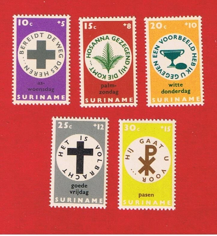 Суринам #B142-B146 MNH OG полу-почтовый бесплатный S/H - Изображение 1 из 1