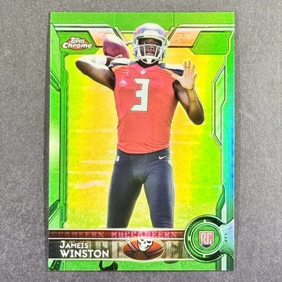 ROOKIE JAMEIS WINSTON 2015 TOPPS CHROME #200 GREEN REFRACTOR (RC) - Image 1 of 2