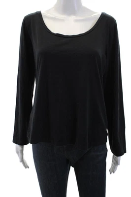 Camiseta básica negra manga larga Lilly Pulitzer para mujer seda/algodón talla XL Foto 1 de 4