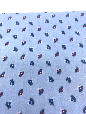 Vintage Marcus Brothers Fabric 2 Yds Blue Floral 90s Cottagecore 1.6 Yards - Image 1 of 4