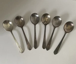Vintage silverware Paramount (1933) by Oneida Silver Wm A Rogers 6 Soup Spoons - Picture 1 of 5