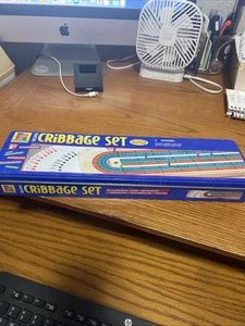 Cribbage Deluxe Set in Collectible Blue Tin From Pavilion 1999 #631A - New - Picture 1 of 2