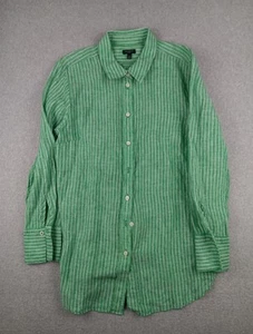 Camisa Talbots Mujer Abotonada Ligera Talla Lp Pequeña Raya Verde - Imagen 1 de 6