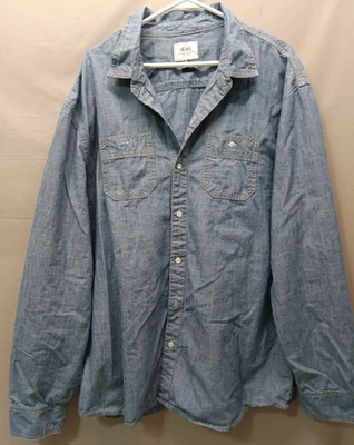 Men's Ecko Unltd Hip Hop Streetwear Chambray Work  Shirt XXL (C832) - Image 1 of 4