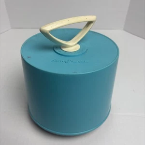 Vintage Disk-Go-Case Holds 45 Records Blue White Portable Travel Plastic Retro - Picture 1 of 10