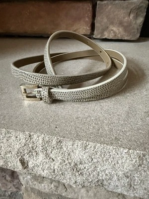 J. Cinturón de cintura delgado de piel de serpiente sintética gris Crew talla grande Foto 1 de 4